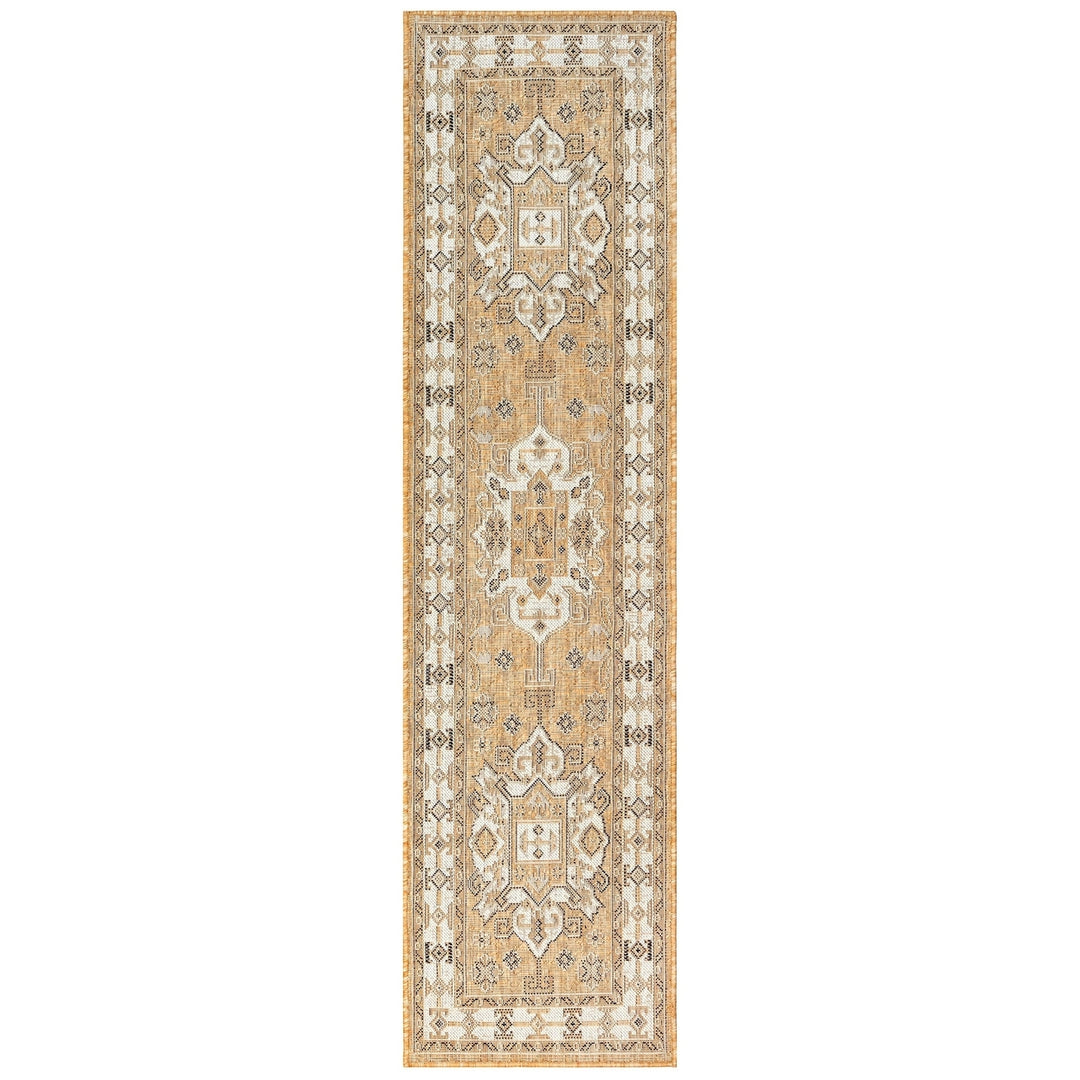 Liora Manne Carmel Kilim Rug Sand Indoor Outdoor 87% Polypropylene 5x8 Feet Image 12