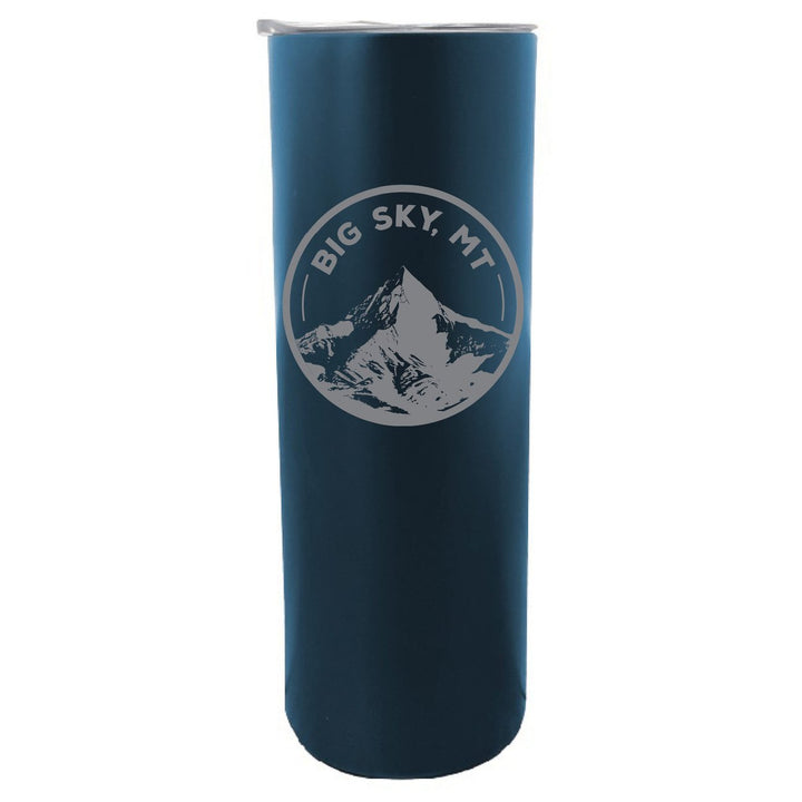 Big Sky Montana Souvenir 20 oz Engraved Insulated Stainless Steel Skinny Tumbler Image 1