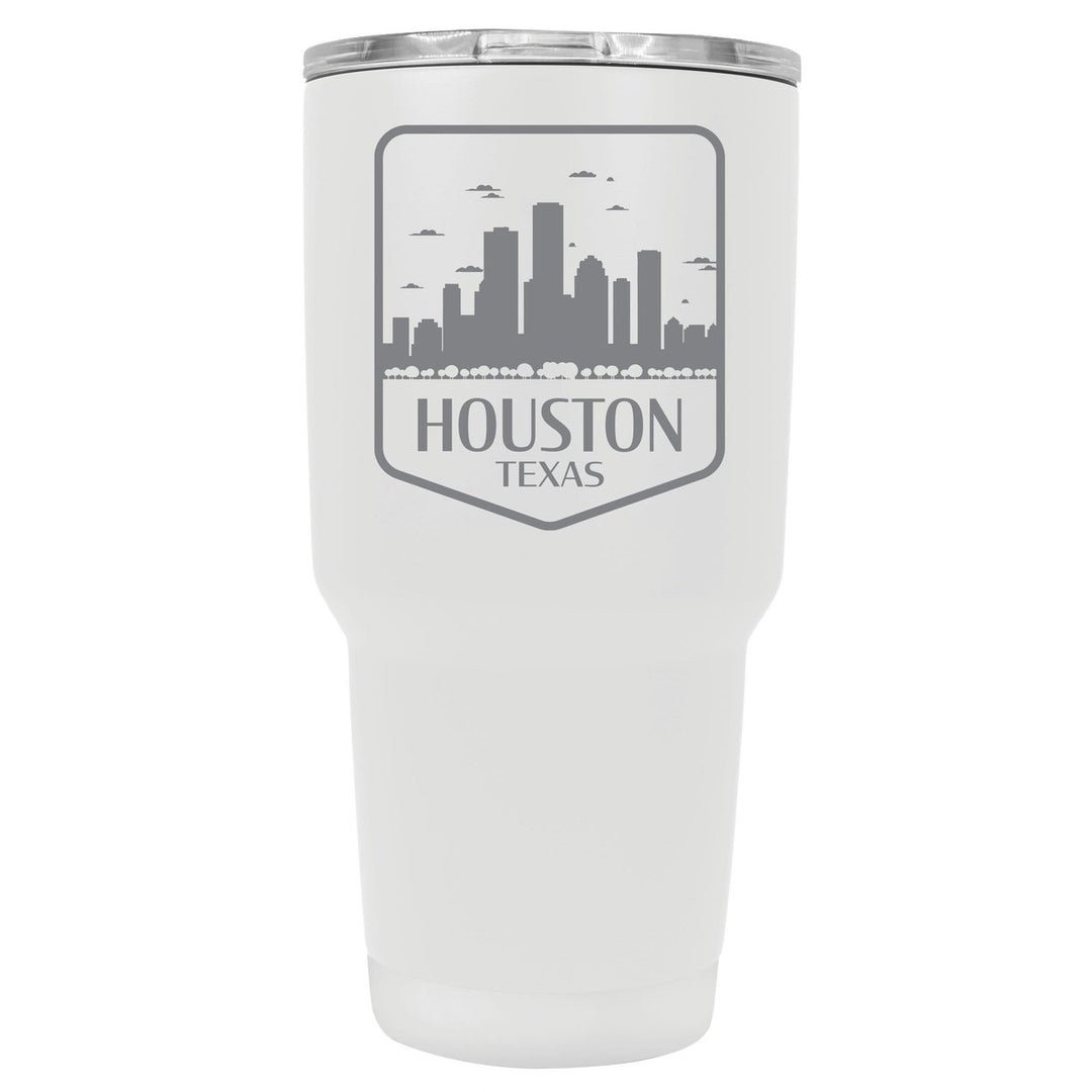 Houston Texas Souvenir 24 oz Engraved Insulated Stainless Steel Tumbler Image 1