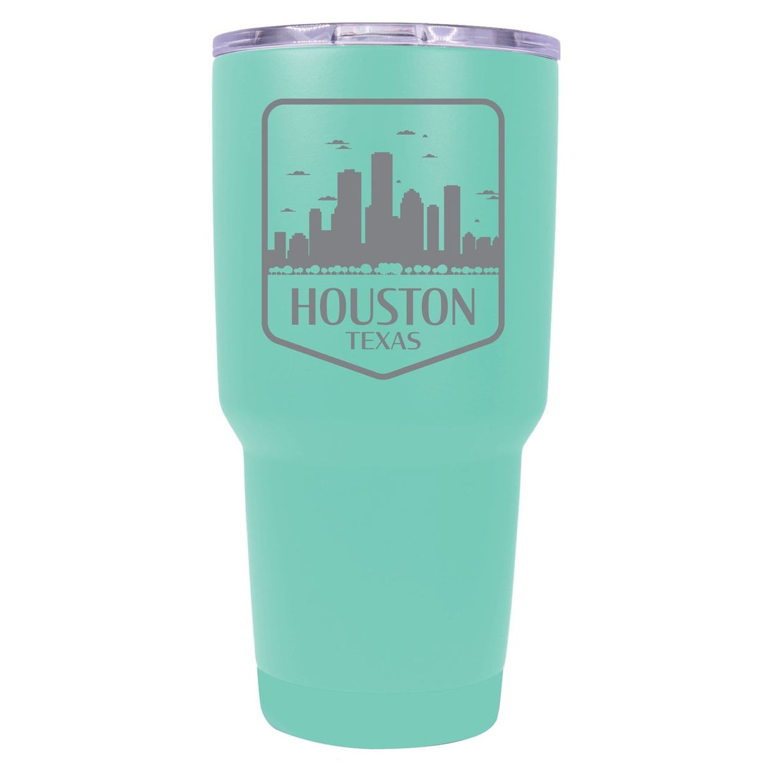 Houston Texas Souvenir 24 oz Engraved Insulated Stainless Steel Tumbler Image 1