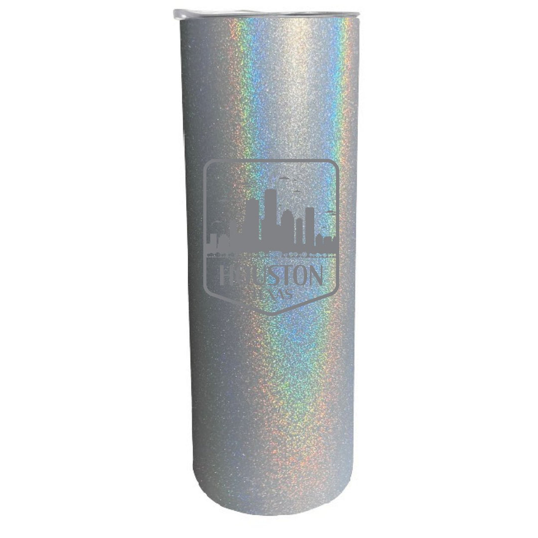 Houston Texas Souvenir 20 oz Engraved Insulated Stainless Steel Skinny Tumbler Image 4