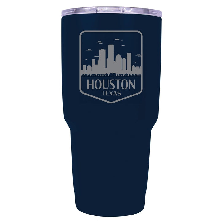 Houston Texas Souvenir 24 oz Engraved Insulated Stainless Steel Tumbler Image 1