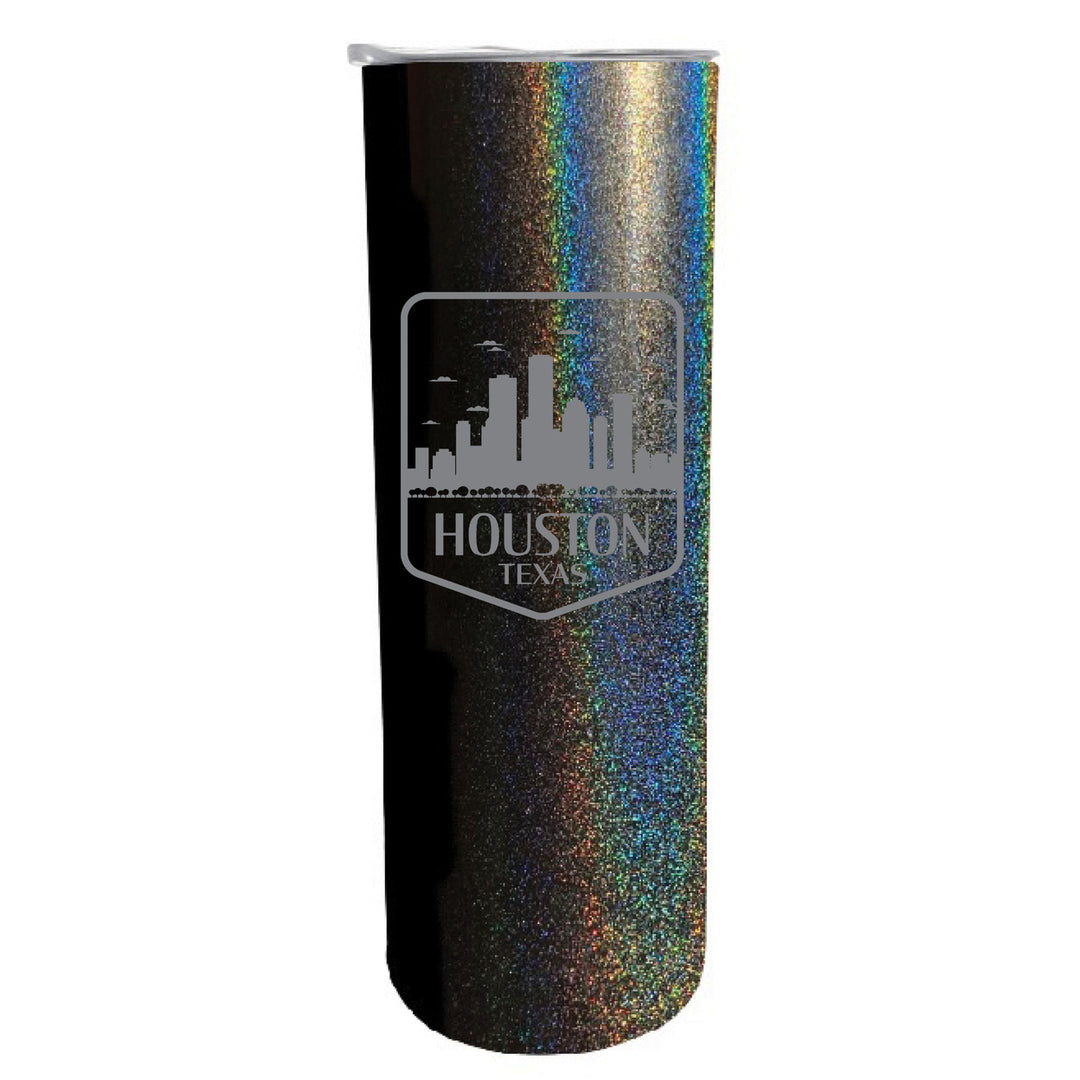 Houston Texas Souvenir 20 oz Engraved Insulated Stainless Steel Skinny Tumbler Image 6