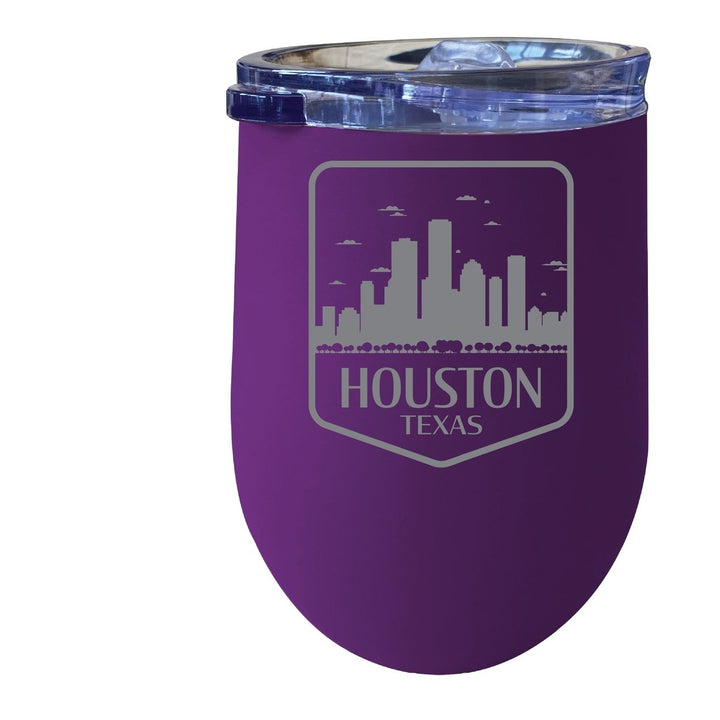 Houston Texas Souvenir 12 oz Engraved Insulated Wine Stainless Steel Tumbler Image 8