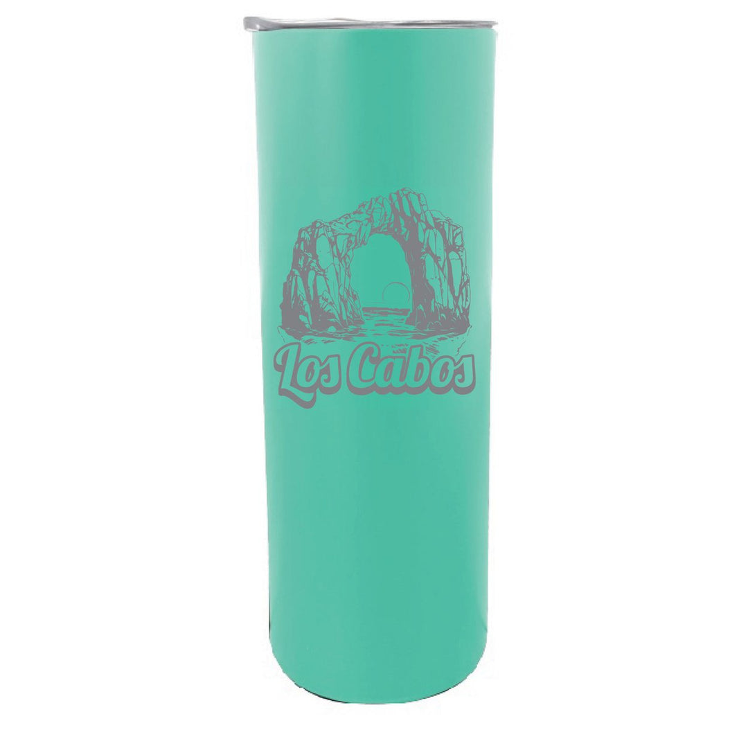 Los Cabos Mexico Souvenir 20 oz Engraved Insulated Stainless Steel Skinny Tumbler Image 1