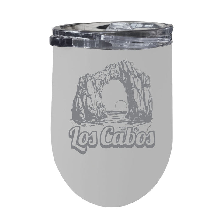 Los Cabos Mexico Souvenir 12 oz Engraved Insulated Wine Stainless Steel Tumbler Image 4