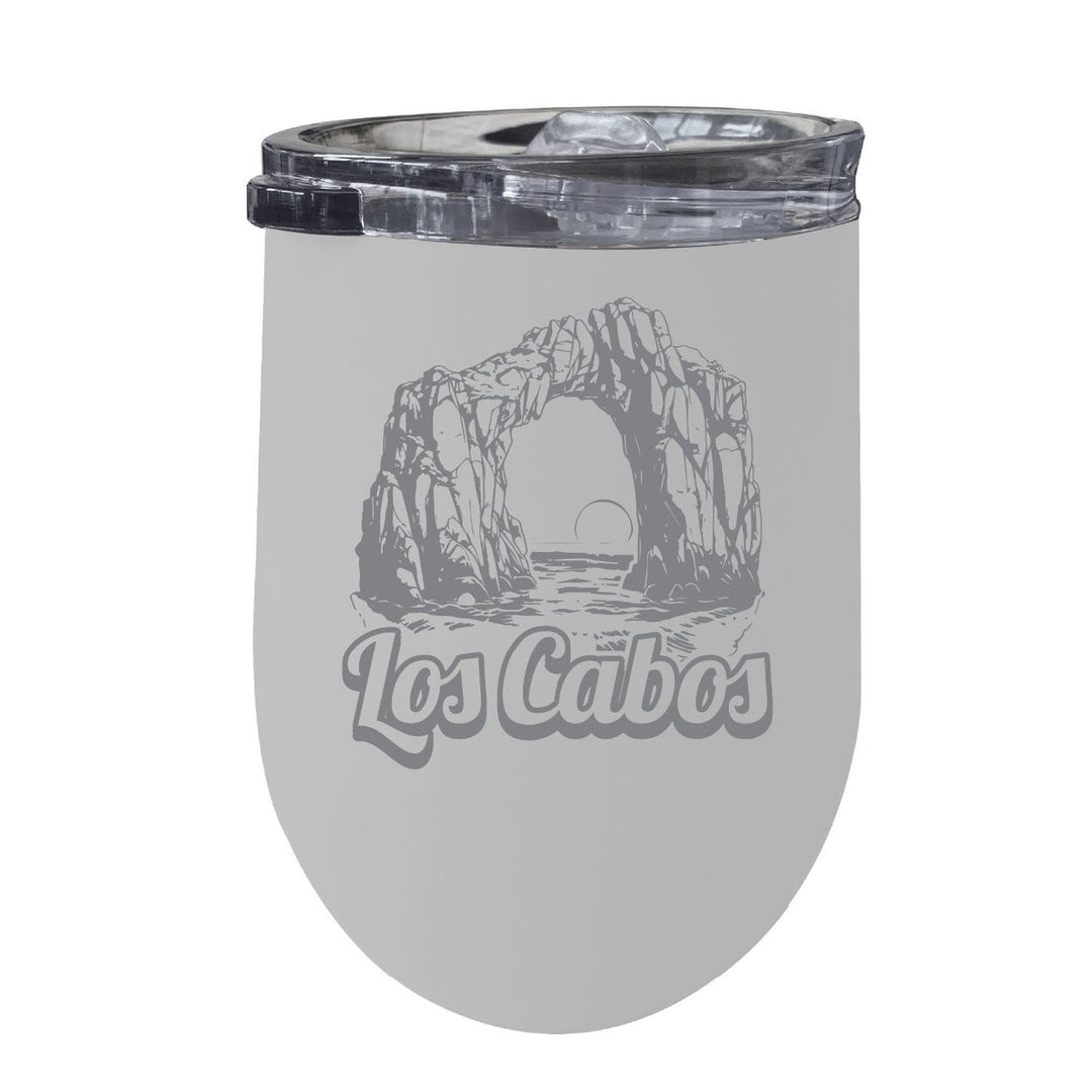 Los Cabos Mexico Souvenir 12 oz Engraved Insulated Wine Stainless Steel Tumbler Image 1