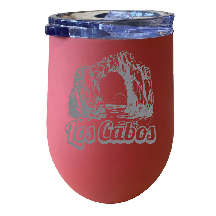 Los Cabos Mexico Souvenir 12 oz Engraved Insulated Wine Stainless Steel Tumbler Image 7
