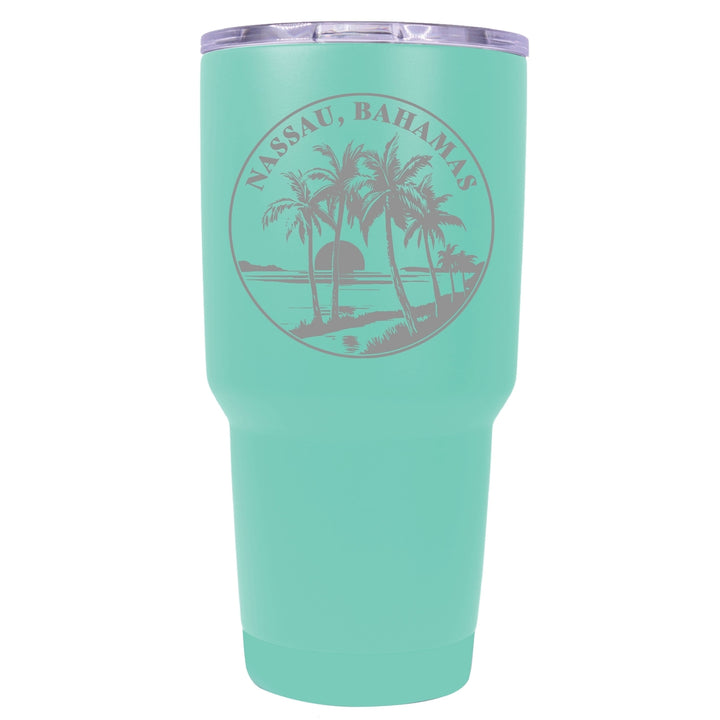 Nassau the Bahamas Souvenir 24 oz Engraved Insulated Stainless Steel Tumbler Image 3