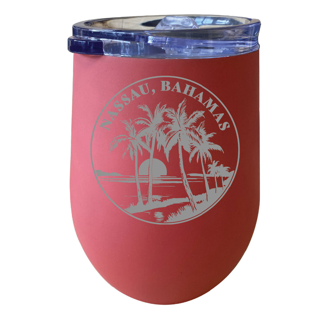 Nassau the Bahamas Souvenir 12 oz Engraved Insulated Wine Stainless Steel Tumbler Image 7
