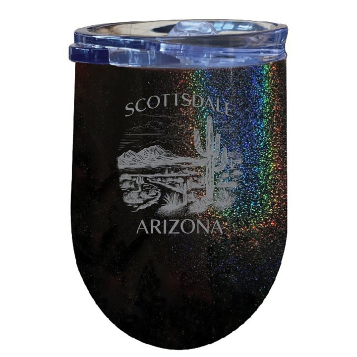 Scottsdale Arizona Souvenir 12 oz Engraved Insulated Wine Stainless Steel Tumbler Image 1