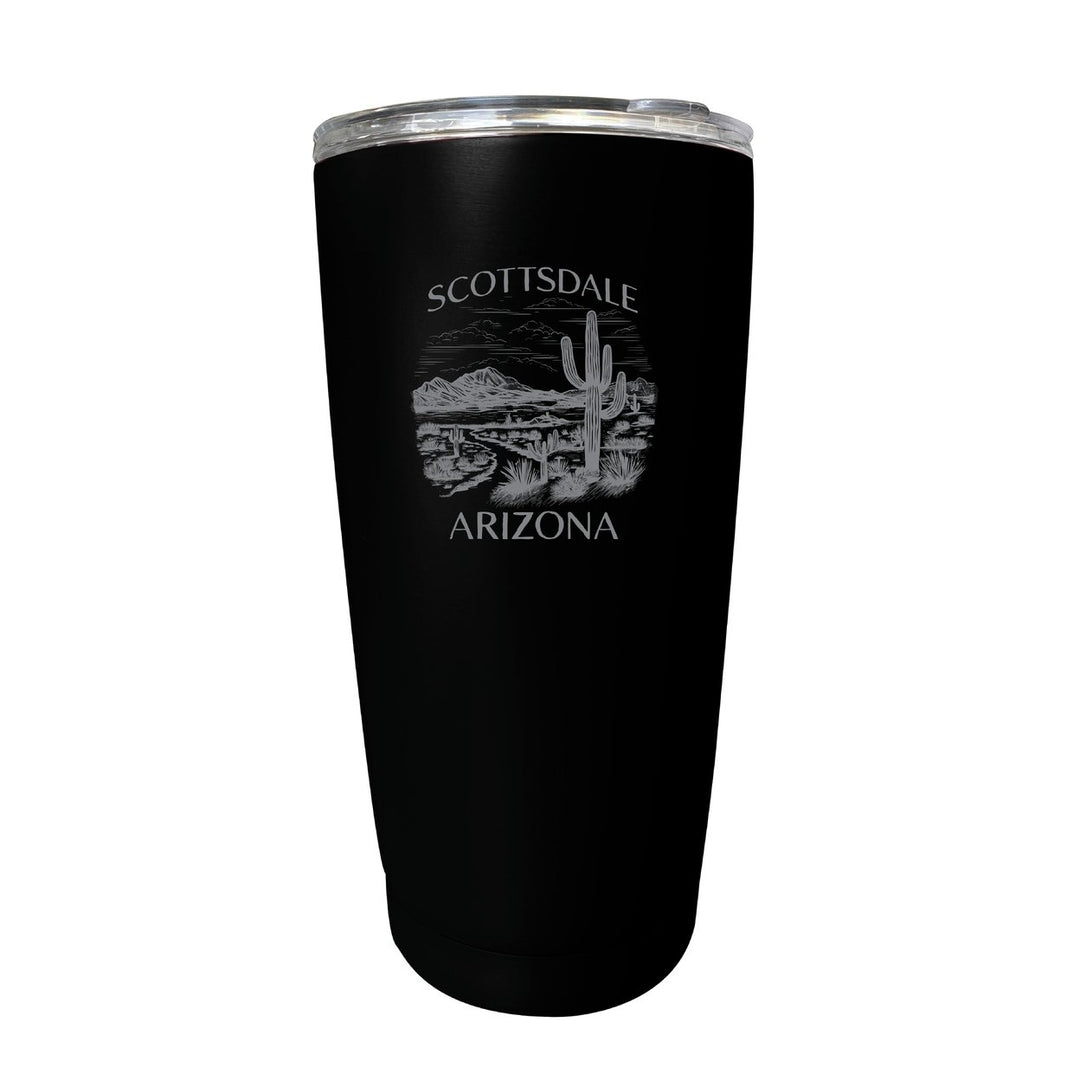 Scottsdale Arizona Souvenir 16 oz Engraved Stainless Steel Insulated Tumbler Image 1