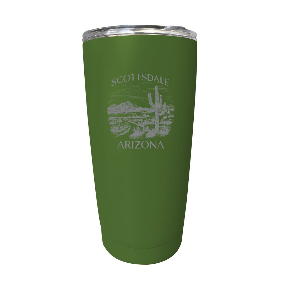 Scottsdale Arizona Souvenir 16 oz Engraved Stainless Steel Insulated Tumbler Image 1