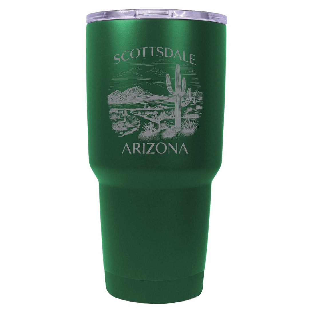 Scottsdale Arizona Souvenir 24 oz Engraved Insulated Stainless Steel Tumbler Image 1