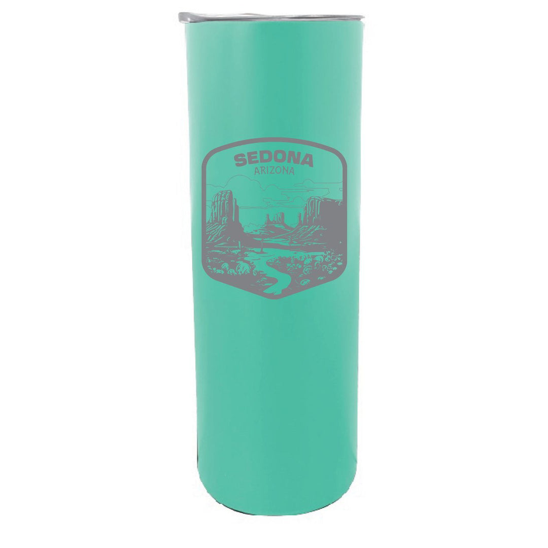 Sedona Arizona Souvenir 20 oz Engraved Insulated Stainless Steel Skinny Tumbler Image 1