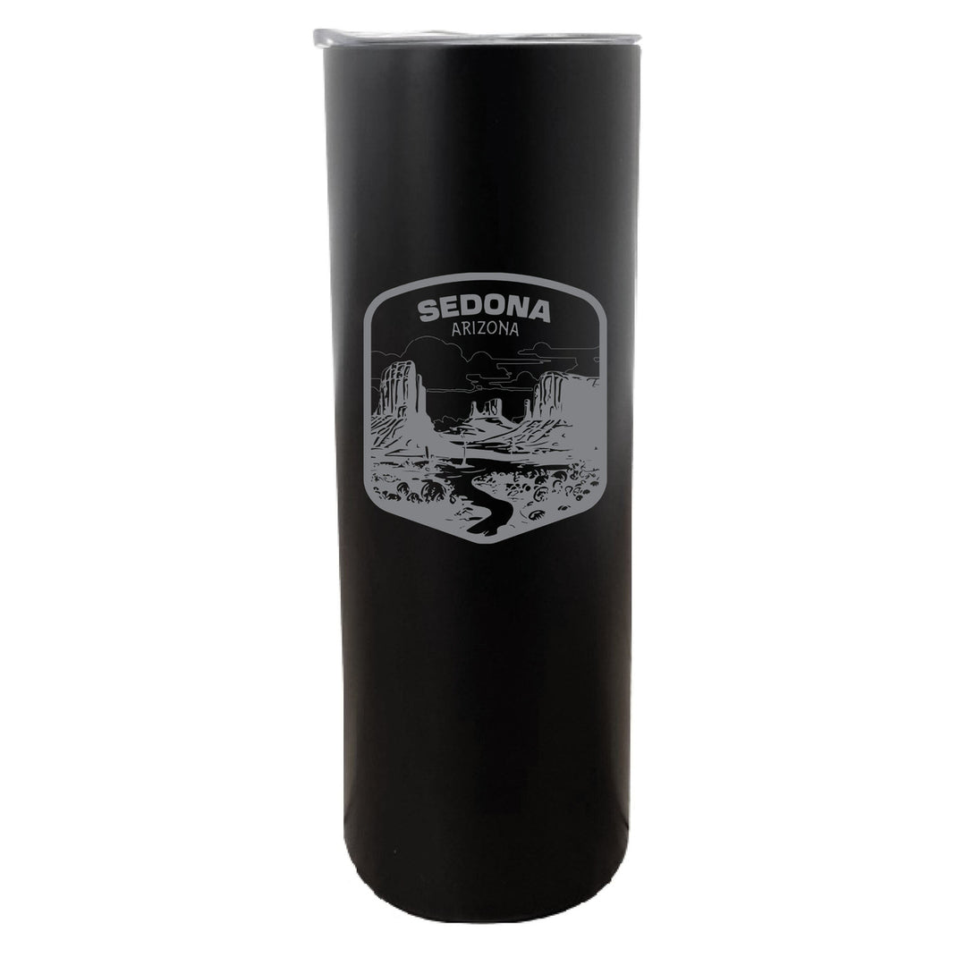 Sedona Arizona Souvenir 20 oz Engraved Insulated Stainless Steel Skinny Tumbler Image 6