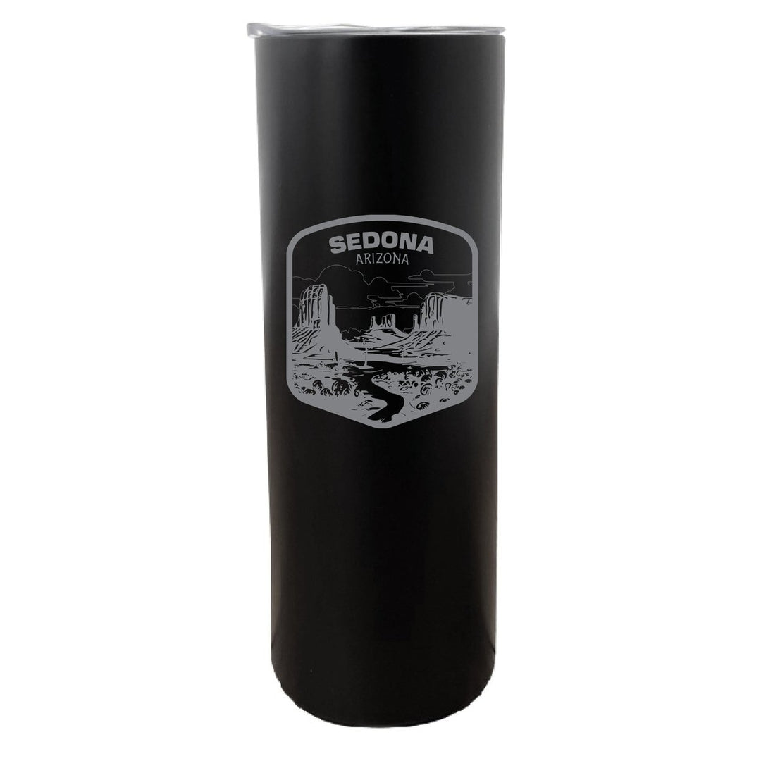 Sedona Arizona Souvenir 20 oz Engraved Insulated Stainless Steel Skinny Tumbler Image 1