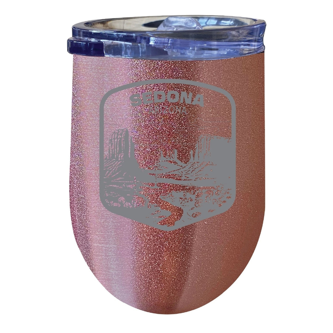 Sedona Arizona Souvenir 12 oz Engraved Insulated Wine Stainless Steel Tumbler Image 5