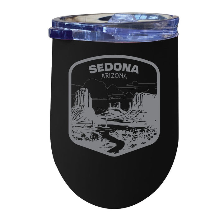 Sedona Arizona Souvenir 12 oz Engraved Insulated Wine Stainless Steel Tumbler Image 1