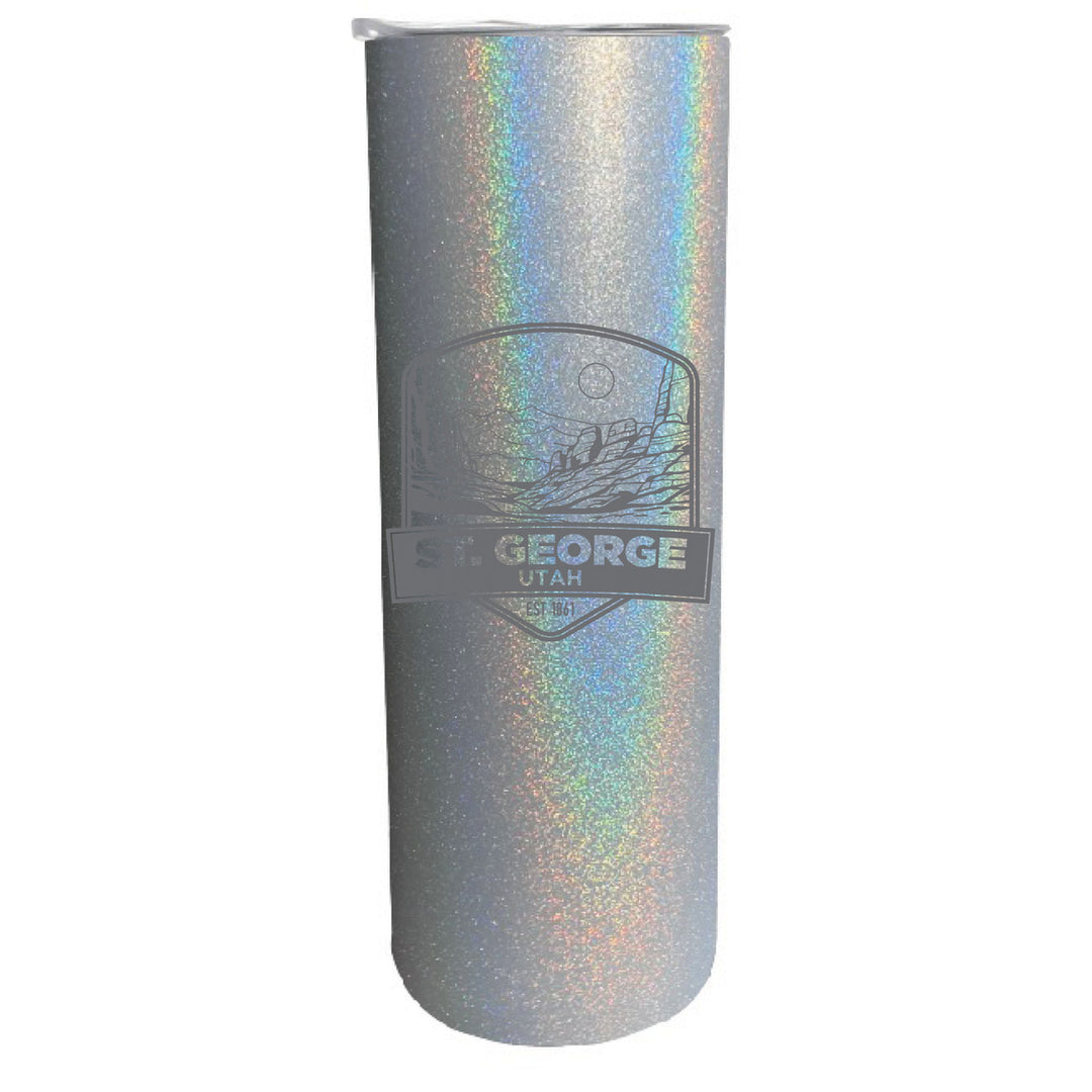 St. George Utah Souvenir 20 oz Engraved Insulated Stainless Steel Skinny Tumbler Image 5