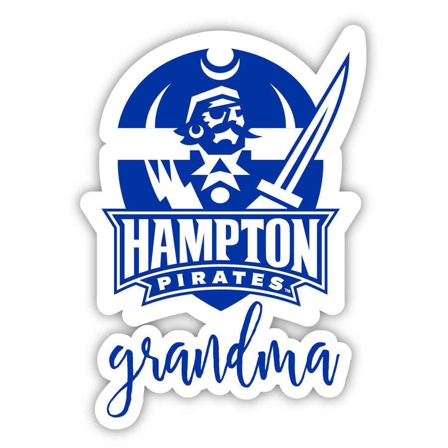 Hampton University Proud Grandma 4-Inch NCAA High-Definition Magnet - Versatile Metallic Surface Adornment Image 1