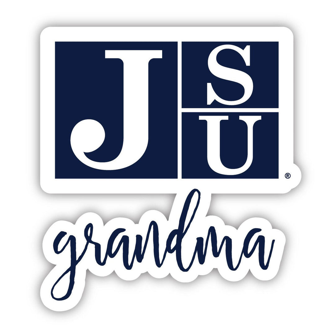 Jackson State University Proud Grandma 4-Inch NCAA High-Definition Magnet - Versatile Metallic Surface Adornment Image 1