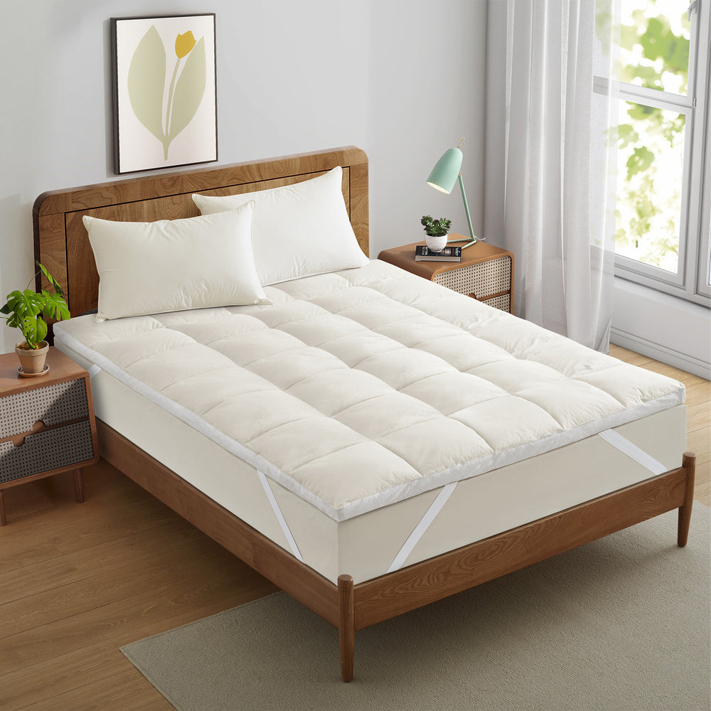 Organic Cotton Mattress Topper Feather Bed Image 2