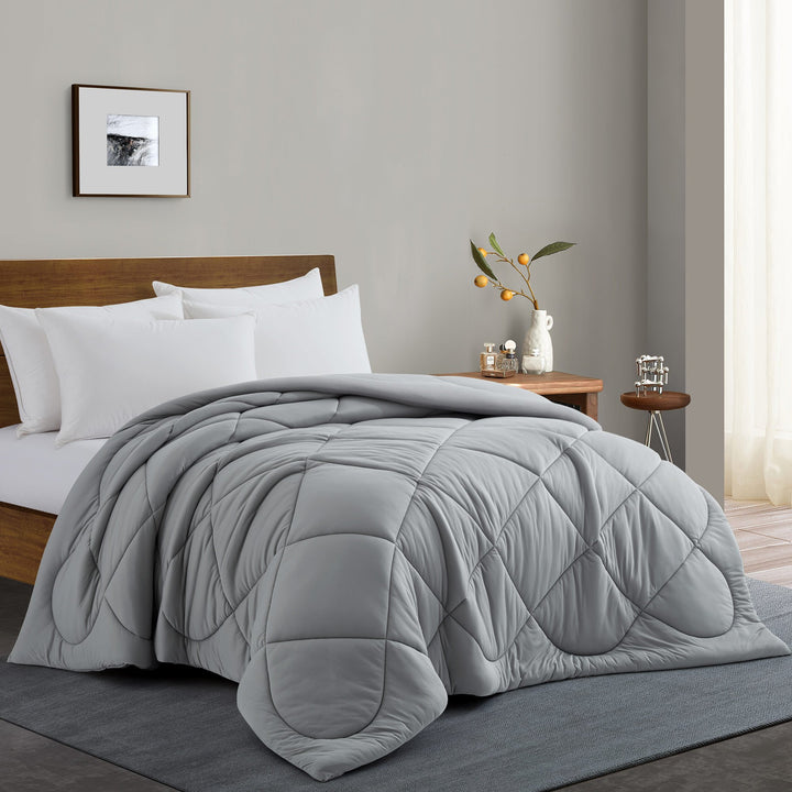 All-season Reversible Waffle Comforter Duvet Insert Image 1