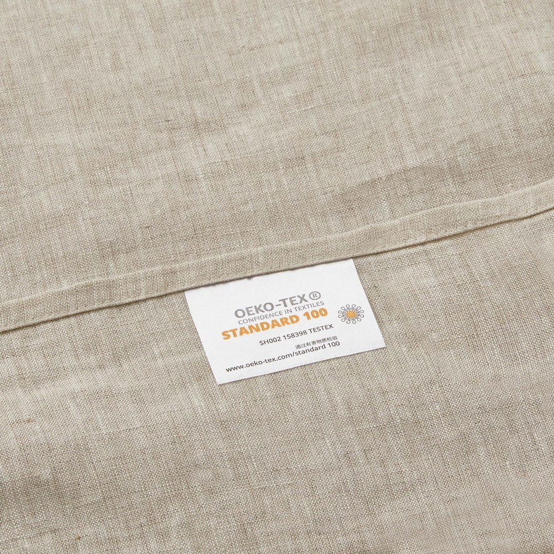 Luxe Flax Linen Duvet Cover Set Beige Full Queen Cooling Moisture-Wicking Image 4