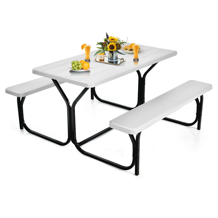 Picnic Table Camping Picnic Bench Set Backyard Garden Patio Dining Party Image 7