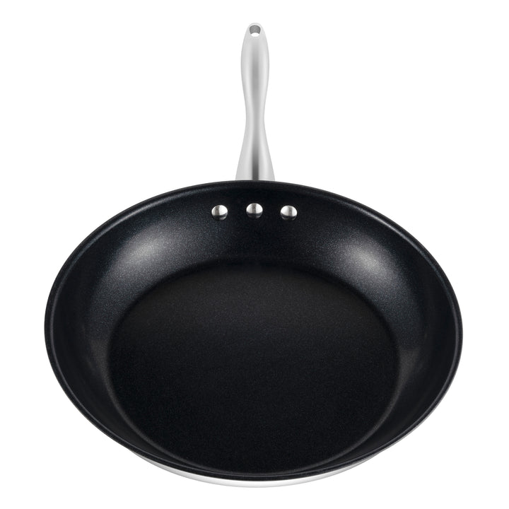 Ozeri Stainless Steel Non-Stick Pan ETERNA PFOA APEO-Free Black Interior 10" Image 6