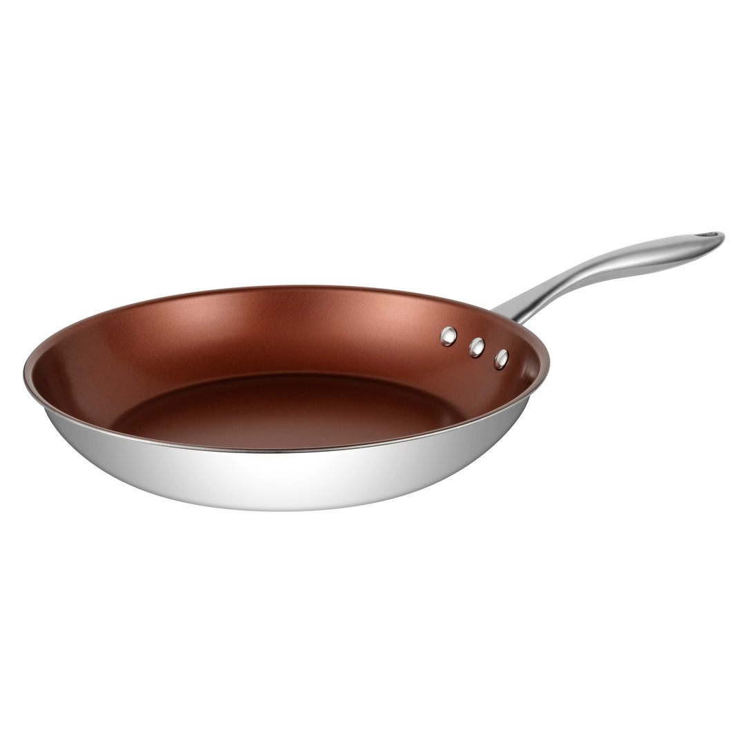 Ozeri Stainless Steel Pan ETERNA Non-Stick Coating Bronze Interior 10 Inch Image 2