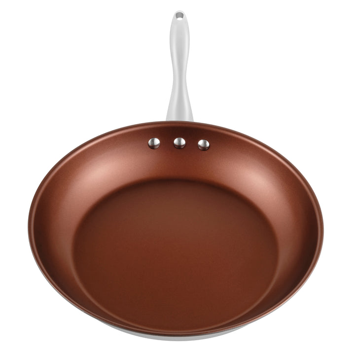 Ozeri Stainless Steel Pan ETERNA Non-Stick Coating Bronze Interior 10 Inch Image 6