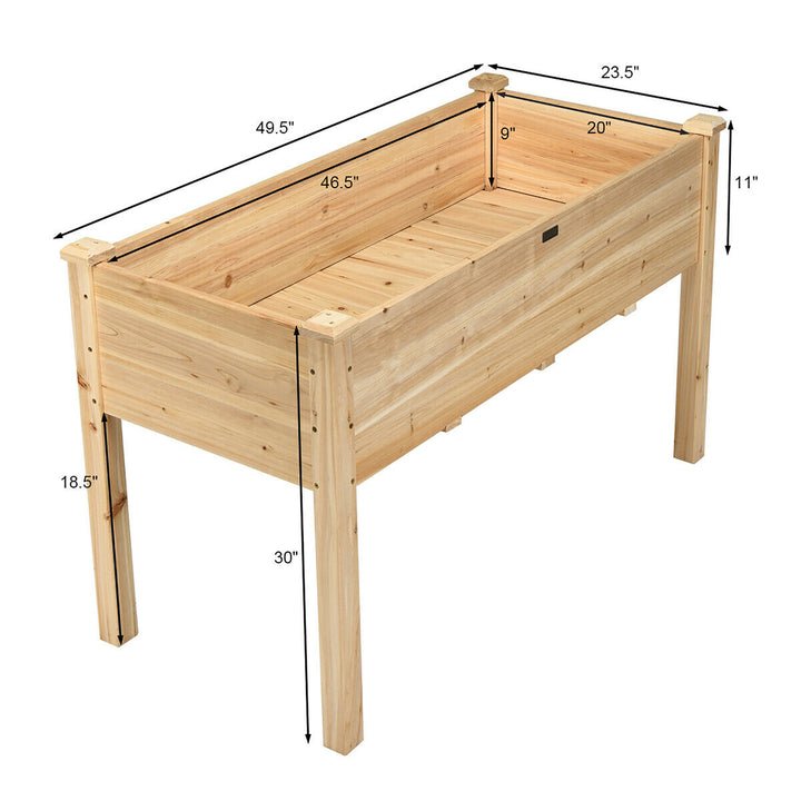 Wooden Raised Vegetable Garden Bed Elevated Grow Vegetable Planter Image 3