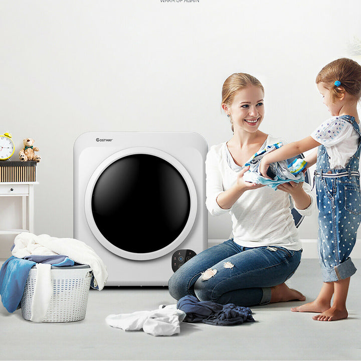 1700W Portable Clothes Dryer Electric Tumble Laundry Dryer Stainless Steel Tub 13.2 lbs /3.22 Cu.Ft Image 2