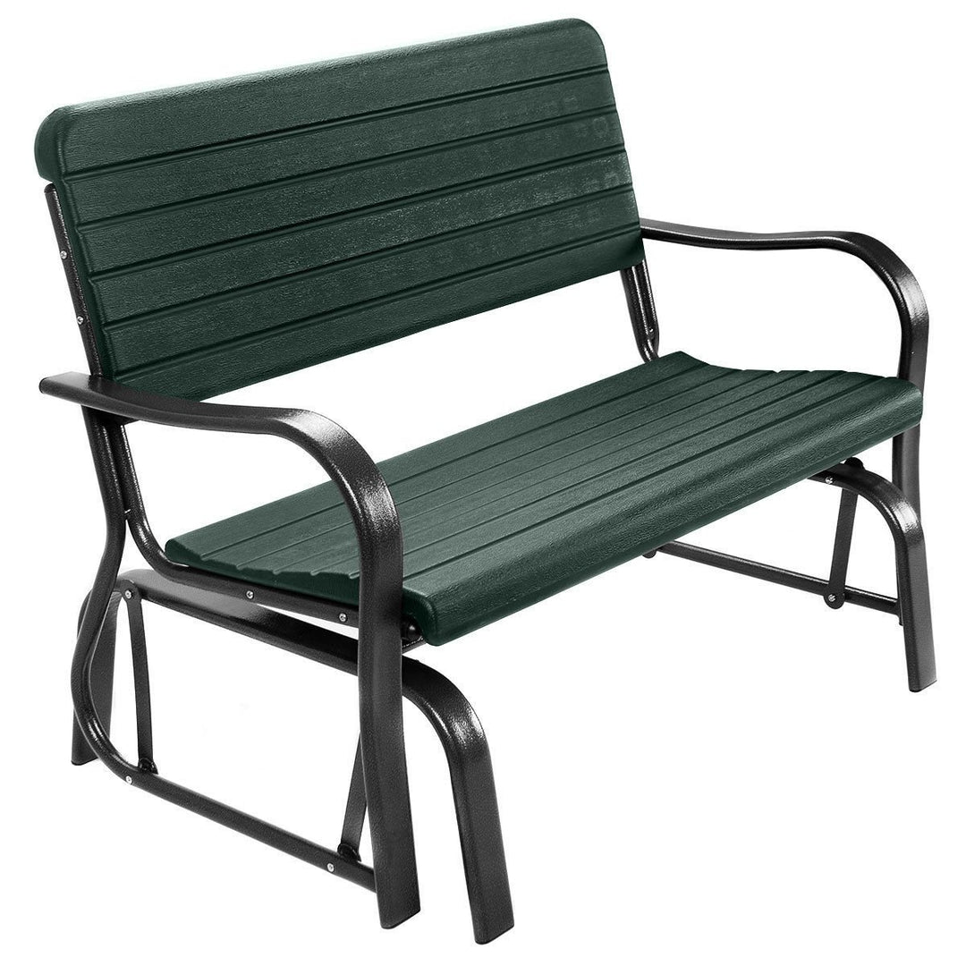 Outdoor Patio Swing Porch Rocker Glider Bench Loveseat Garden Seat Steel Image 2