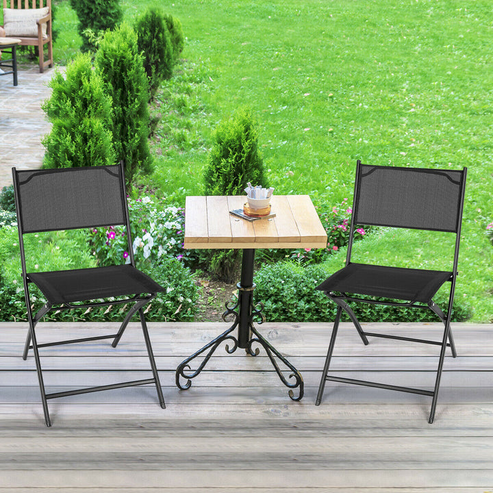 Set of 4 Outdoor Patio Folding Chairs Camping Deck Garden Pool Beach Furniture Image 4