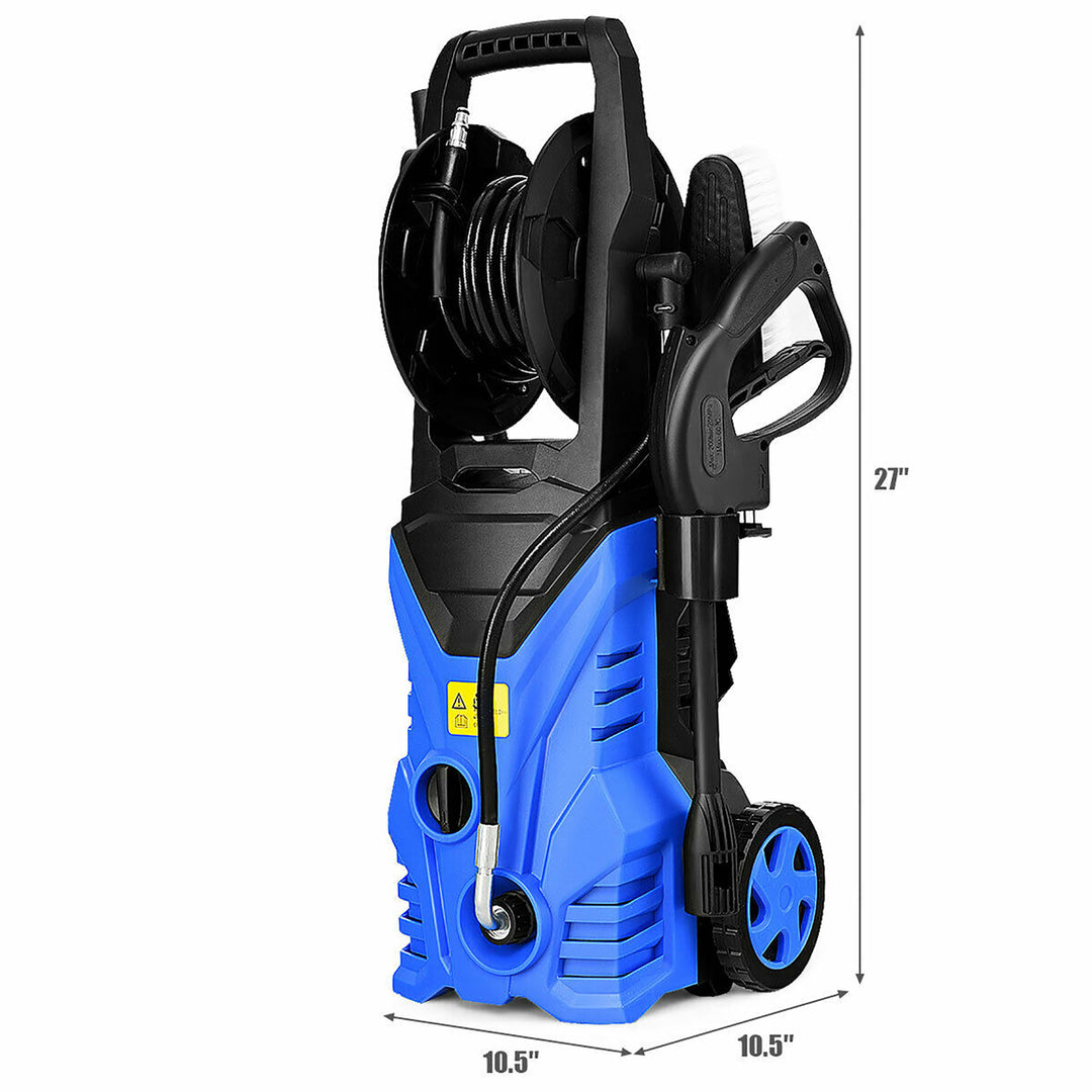 2030PSI Electric Pressure Washer Cleaner 1.7 GPM 1800W with Hose Reel Blue Image 3