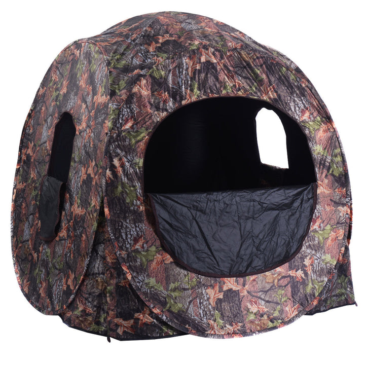 Portable Hunting Blind Pop Up Ground Camo Weather Resistant Hunting Enclosure Image 2