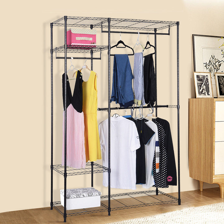 48x18x71 Closet Organizer Garment Rack Portable Clothes Hanger Home Shelf Image 3