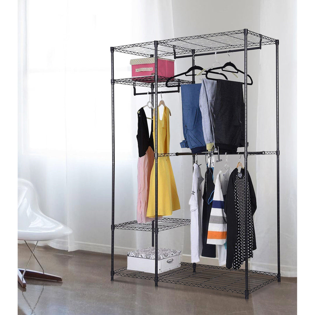 48x18x71 Closet Organizer Garment Rack Portable Clothes Hanger Home Shelf Image 4