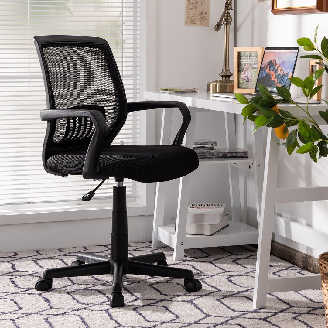 Mid-Back Mesh Chair Height Adjustable Executive Chair w/ Lumbar Support Image 3