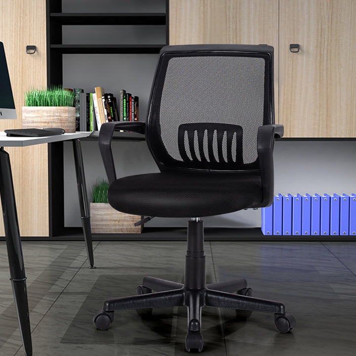 Mid-Back Mesh Chair Height Adjustable Executive Chair w/ Lumbar Support Image 4