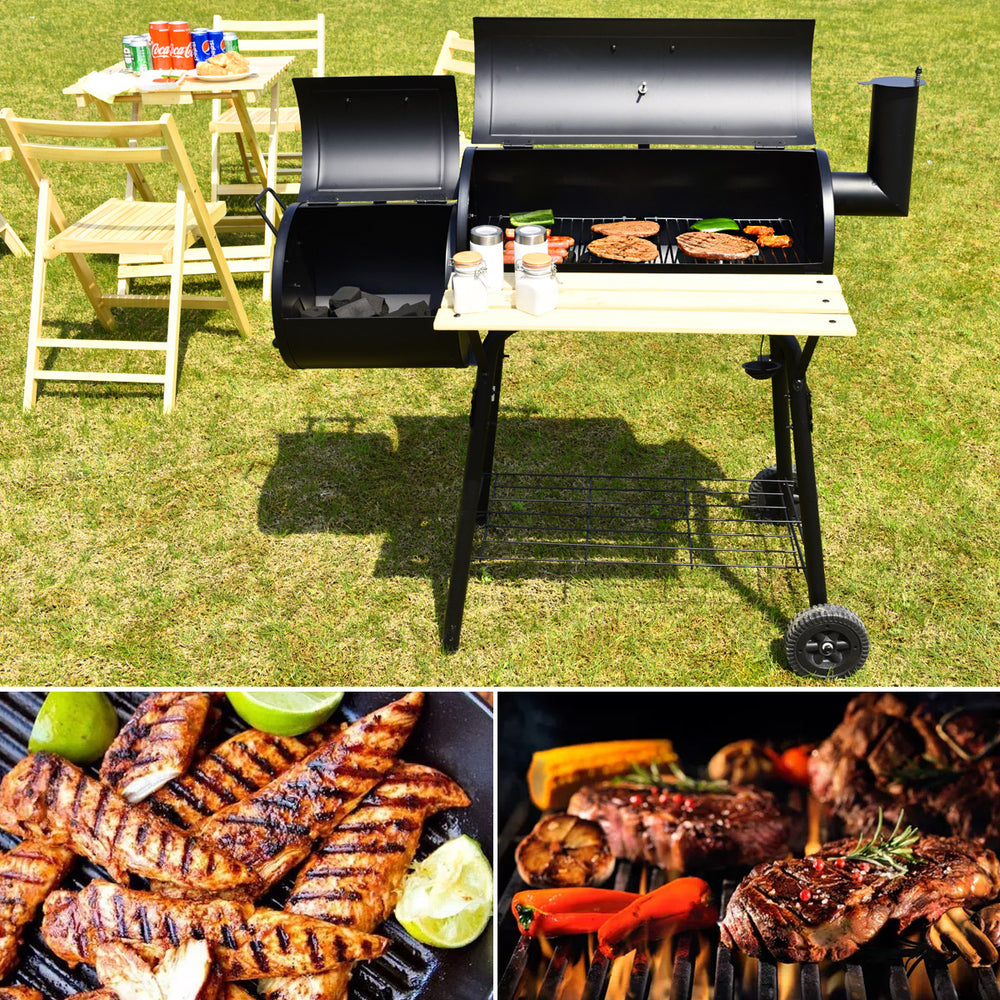 Outdoor BBQ Grill Charcoal Barbecue Pit Patio Backyard Meat Cooker Smoker Image 2