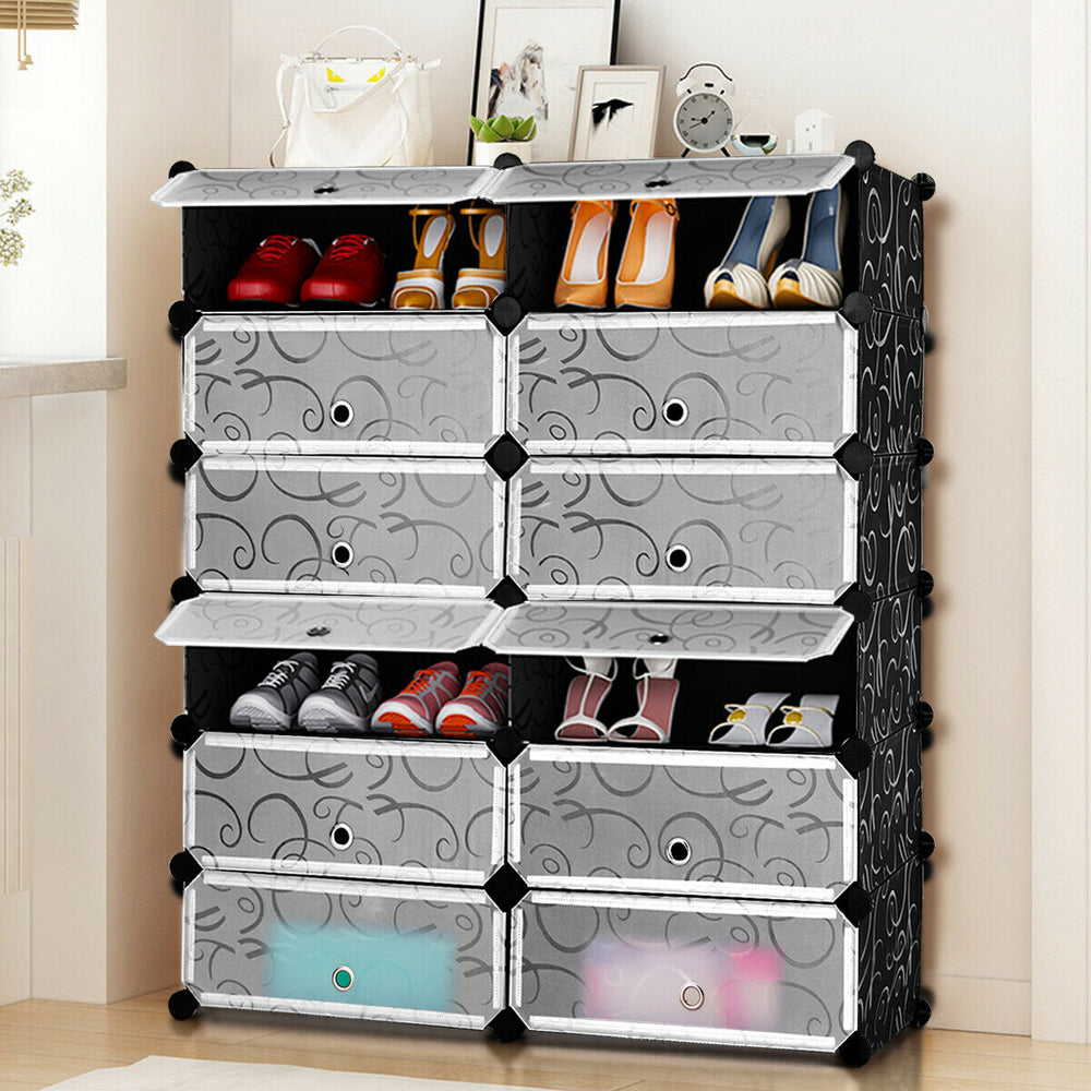 12 Cubic Portable Shoe Rack Shelf Cabinet Storage Closet Organizer Home Furni Image 2