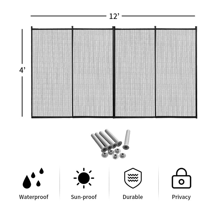 In-Ground Swimming Pool Safety Fence Section Accidental Drowning Prevent 4x12 Image 2