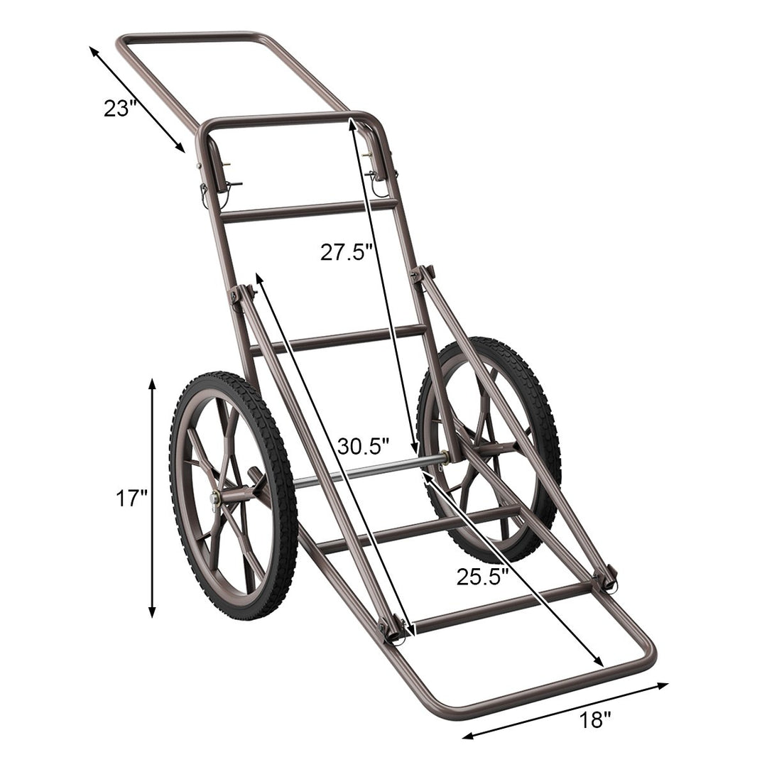 Deer Cart Game Hauler Utility Gear Dolly Cart Hunting Accessories - 500 LB Image 4