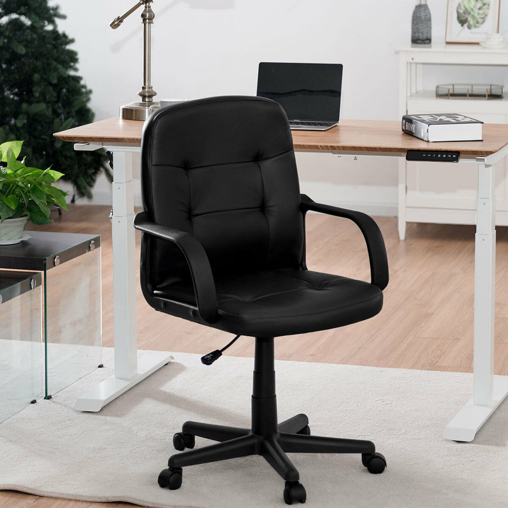 Ergonomic Mid-Back Executive Office Chair Swivel Computer Desk Task Chair Image 2