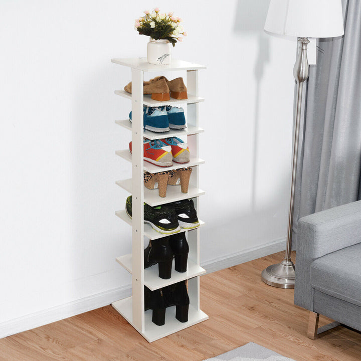 Wooden Shoes Storage Stand 7 Tiers Shoe Rack Organizer Multi-shoe Rack Shoebox Image 4