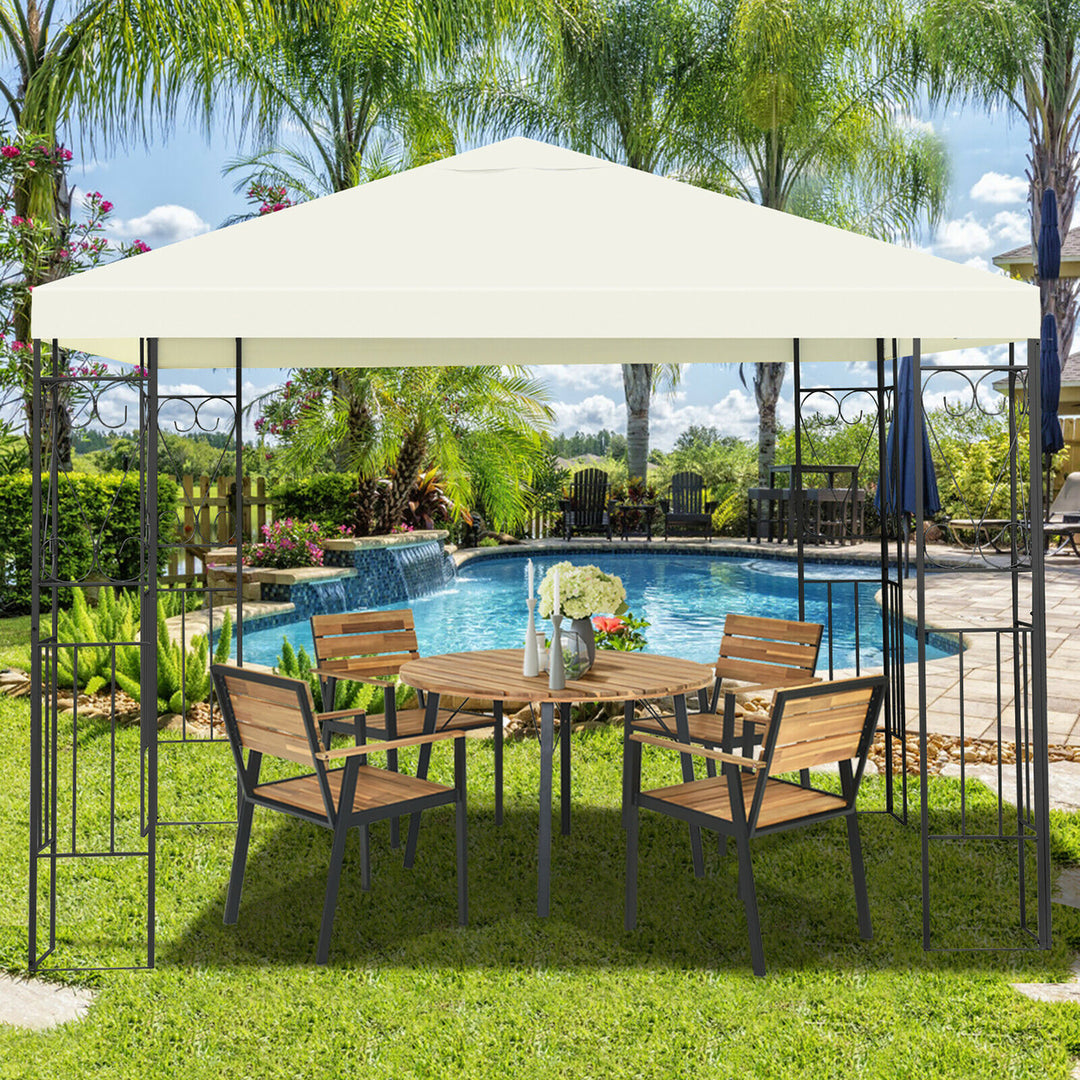 10x10 Patio Gazebo Canopy Tent Steel Frame Shelter Patio Party Awning Image 2